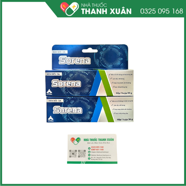 Kem bôi da Sorena hỗ trợ bảo vệ, làm dịu, phục hồi tổn thương do bỏng và sau xạ trị